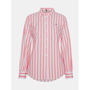 Růžová dámská pruhovaná košile Tommy Hilfiger obraz