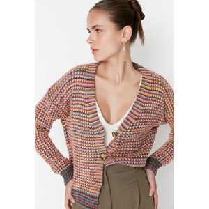 Trendyol Vícebarevný pletený svetr s měkkou texturou obraz