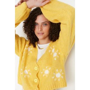 Trendyol žlutý pletený svetr obraz