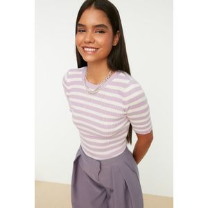 Trendyol Multicolored Basic Striped Knitwear Sweater obraz