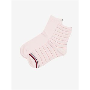 Sada dvou párů dámských ponožek v růžové barvě Tommy Hilfiger Underwea - Dámské obraz