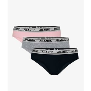 Dámské kalhotky Hipster ATLANTIC 3Pack - růžová, šedá melanž, černá obraz