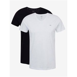 Sada dvou pánských basic triček v černé a bílé barvě Diesel - Pánské obraz