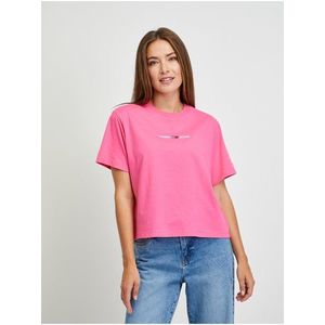 Růžové dámské tričko Tommy Jeans - Dámské obraz
