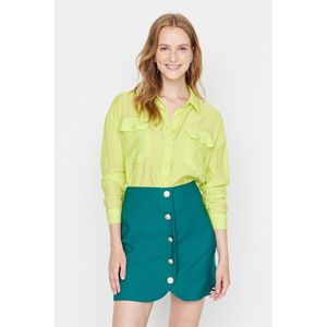 Trendyol Green Skirt With Woven Buttons obraz