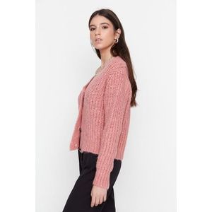 Trendyol Powder Základní pletený svetr s měkkou texturou obraz