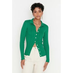 Trendyol zelený pletený svetr s rolákem obraz