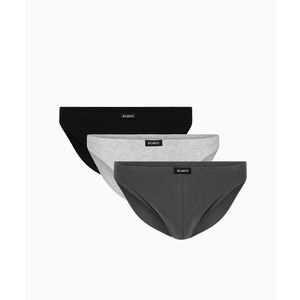 Pánské bavlněné slipy ATLANTIC Mini 3Pack - černá, šedá melanž, grafit obraz