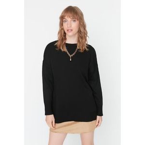 Trendyol Black Extra Wide Fit Základní pletený svetr obraz