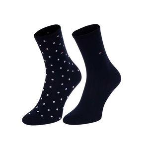 Sada dámských ponožek v tmavě modré barvě Tommy Hilfiger Sock Dot 2 - Dámské obraz