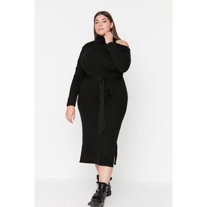 Trendyol Curve Black Cutout Detailed Sweater Dress obraz