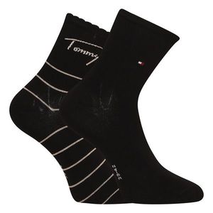 Tommy Hilfiger Socks - TH WOMEN SHORT SOCK 2P TOMMY BRETON STRIPE black obraz