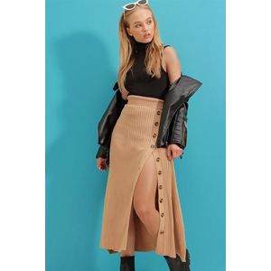 Trend Alaçatı Stili Women's Biscuit Button Detailed Knitwear Skirt obraz