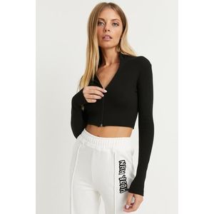 Cool & Sexy Women's Black Camisole Short Jacket obraz