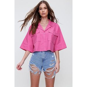 Trend Alaçatı Stili Shirt - Pink - Regular fit obraz