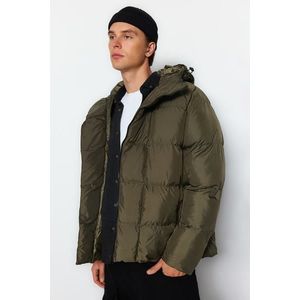 Trendyol Khaki Oversize Windproof Puffer Winter Jacket obraz