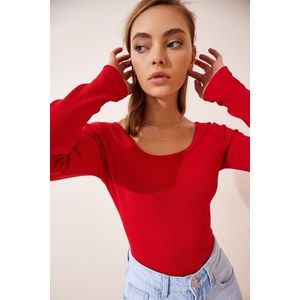 Red cotton tunic obraz