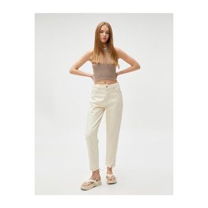 Koton High Waisted jeans. Relaxed fit, Slightly Skinny Legs - Mom Jeans. obraz