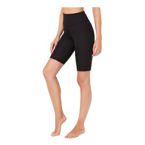 LOS OJOS Women's Black High Waist Contouring Cycling Shorts. Short Sport Leggings obraz