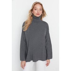 Trendyol Gray Wide fit Basic Knitwear Sweater obraz