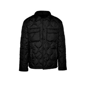 Trendyol Black Unisex Regular Fit Water and Wind Resistant Quilted Coat obraz