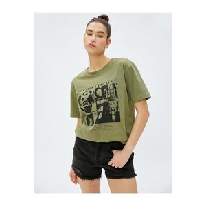 Koton Cotton Printed Short Sleeve Crew Neck T-Shirt obraz