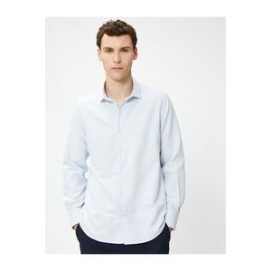 Koton Shirt with an Italian Collar Long Sleeve, Buttoned Non Iron obraz