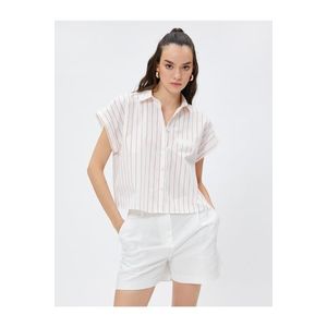 Koton Cotton Crop Shirt With Pocket obraz