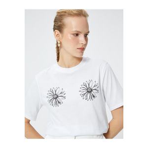 Koton Daisy Printed Cotton T-Shirt obraz