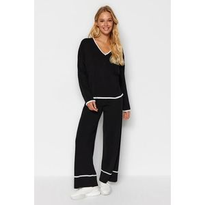 Trendyol Black Extra Wide Fit Top-Top Set with a Pile Knitwear obraz