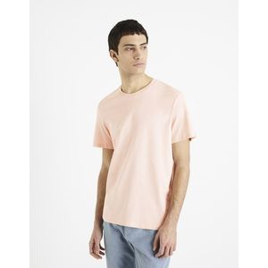 Růžové pánské basic tričko Celio Tebase obraz