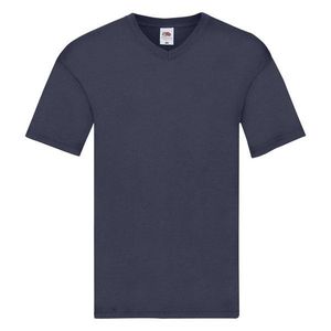 Navy blue men's t-shirt Original V-neck Fruit of the Loom obraz