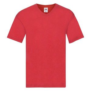 Czerwona koszulka męska Original V-neck Fruit of the Loom obraz