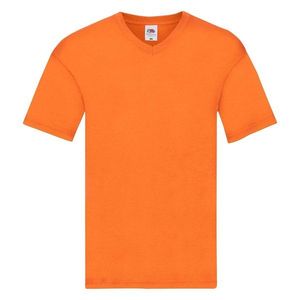 Pomarańczowa koszulka męska Original V-neck Fruit of the Loom obraz