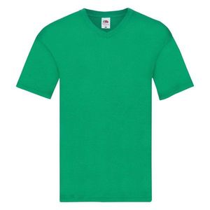 Green T-shirt Original V-neck Fruit of the Loom obraz