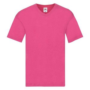 Pink T-shirt Original V-neck Fruit of the Loom obraz