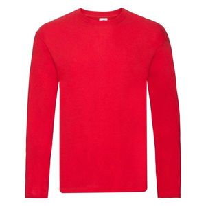 Red Men's T-shirt Original Fruit of the Loom Sleeve obraz