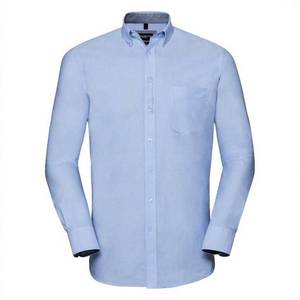 Blue Men's Long Sleeve Shirt Russell obraz