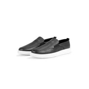 Ducavelli Seon Genuine Leather Men's Casual Shoes, Loafers, Summer Shoes, Light Shoes Black. obraz