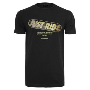 Černé tričko Just Ride obraz