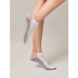 Conte Woman's Socks 393 White-Grey obraz