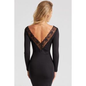Cool & Sexy Women's Black Lace Detailed Midi Dress obraz