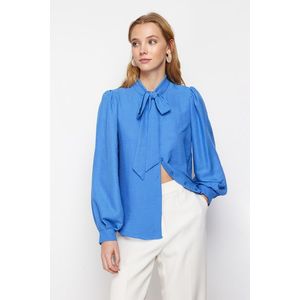 Trendyol Blue Neckerchief Woven Shirt obraz