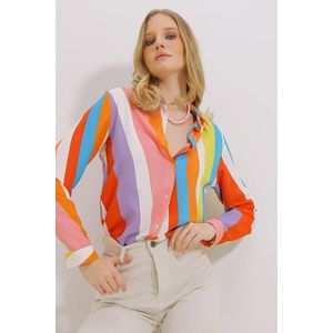Trend Alaçatı Stili Women's Mix Basic Patterned Woven Shirt obraz