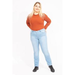 Şans Women's Plus Size Blue 5-Pocket Lycra Jeans obraz