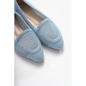 Dámské modré pletené ploché boty LuviShoes 101 obraz