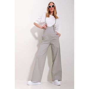 Trend Alaçatı Stili Women's Stone Double Pocket Strap Lycra Overalls Jumpsuit obraz