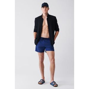 Avva Men's Navy Blue Quick Dry Standard Size Plain Swimwear Marine Shorts obraz