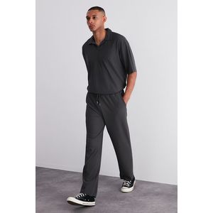 Trendyol Limited Edition Smoked Comfort/Wide Leg Textured Hidden Lace Up Wrinkle-Free Sweatpants obraz
