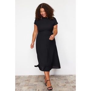 Trendyol Curve Black A-Line Maxi Woven Dress obraz